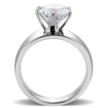 Load image into Gallery viewer, TK52004 - High polished (no plating) Stainless Steel Ring with AAA Grade CZ  in Clear
