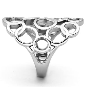TK939 - High polished (no plating) Stainless Steel Ring with No Stone