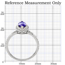 Load image into Gallery viewer, TS024 - Rhodium 925 Sterling Silver Ring with AAA Grade CZ  in Tanzanite