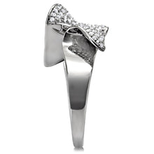 Load image into Gallery viewer, TS032 - Rhodium 925 Sterling Silver Ring with AAA Grade CZ  in Clear