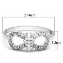Load image into Gallery viewer, TS047 - Rhodium 925 Sterling Silver Ring with AAA Grade CZ  in Clear