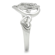 Load image into Gallery viewer, TS058 - Rhodium 925 Sterling Silver Ring with AAA Grade CZ  in Clear