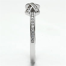 Load image into Gallery viewer, TS075 - Rhodium 925 Sterling Silver Ring with AAA Grade CZ  in Clear