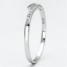 Load image into Gallery viewer, TS077 - Rhodium 925 Sterling Silver Ring with AAA Grade CZ  in Clear