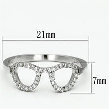 Load image into Gallery viewer, TS086 - Rhodium 925 Sterling Silver Ring with AAA Grade CZ  in Clear