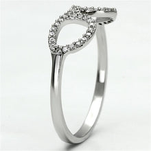 Load image into Gallery viewer, TS086 - Rhodium 925 Sterling Silver Ring with AAA Grade CZ  in Clear