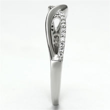 Load image into Gallery viewer, TS087 - Rhodium 925 Sterling Silver Ring with AAA Grade CZ  in Clear
