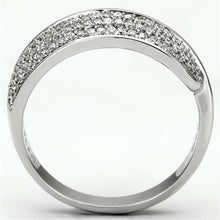 Load image into Gallery viewer, TS089 - Rhodium 925 Sterling Silver Ring with AAA Grade CZ  in Clear