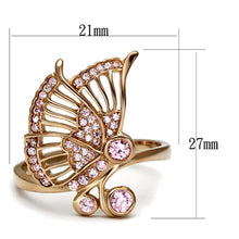 Load image into Gallery viewer, TS094 - Rose Gold 925 Sterling Silver Ring with AAA Grade CZ  in Rose