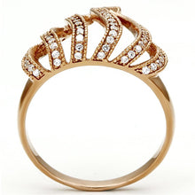 Load image into Gallery viewer, TS096 - Rose Gold 925 Sterling Silver Ring with AAA Grade CZ  in Clear