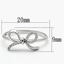 Load image into Gallery viewer, TS109 - Rhodium 925 Sterling Silver Ring with AAA Grade CZ  in Clear