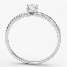 Load image into Gallery viewer, TS112 - Rhodium 925 Sterling Silver Ring with AAA Grade CZ  in Clear