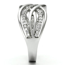 Load image into Gallery viewer, TS132 - Rhodium 925 Sterling Silver Ring with AAA Grade CZ  in Clear