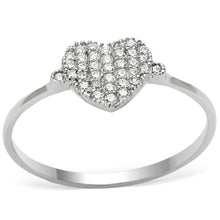 Load image into Gallery viewer, TS133 - Rhodium 925 Sterling Silver Ring with AAA Grade CZ  in Clear