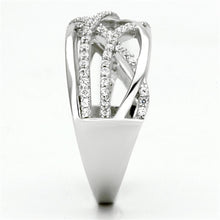 Load image into Gallery viewer, TS134 - Rhodium 925 Sterling Silver Ring with AAA Grade CZ  in Clear