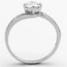 Load image into Gallery viewer, TS141 - Rhodium 925 Sterling Silver Ring with AAA Grade CZ  in Clear