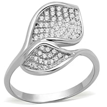 Load image into Gallery viewer, TS149 - Rhodium 925 Sterling Silver Ring with AAA Grade CZ  in Clear