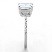 Load image into Gallery viewer, TS155 - Rhodium 925 Sterling Silver Ring with Cubic  in Clear