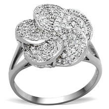 Load image into Gallery viewer, TS171 - Rhodium 925 Sterling Silver Ring with AAA Grade CZ  in Clear