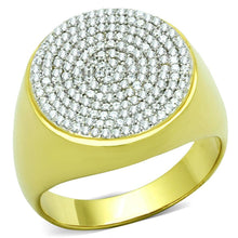 Load image into Gallery viewer, TS238 - Gold+Rhodium 925 Sterling Silver Ring with AAA Grade CZ  in Clear