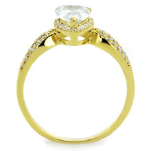 Load image into Gallery viewer, TS248 - Gold 925 Sterling Silver Ring with AAA Grade CZ  in Clear