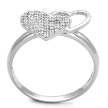 Load image into Gallery viewer, TS260 - Rhodium 925 Sterling Silver Ring with AAA Grade CZ  in Clear