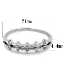 Load image into Gallery viewer, TS262 - Rhodium 925 Sterling Silver Ring with AAA Grade CZ  in Clear