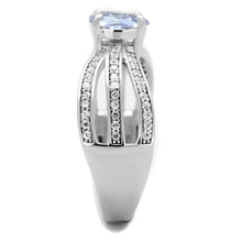 Load image into Gallery viewer, TS265 - Rhodium 925 Sterling Silver Ring with AAA Grade CZ  in Light Amethyst