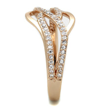 Load image into Gallery viewer, TS276 - Rose Gold 925 Sterling Silver Ring with AAA Grade CZ  in Clear