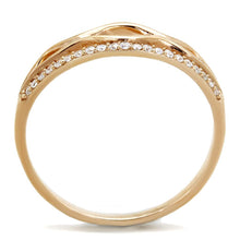 Load image into Gallery viewer, TS278 - Rose Gold 925 Sterling Silver Ring with AAA Grade CZ  in Clear