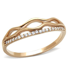 Load image into Gallery viewer, TS278 - Rose Gold 925 Sterling Silver Ring with AAA Grade CZ  in Clear