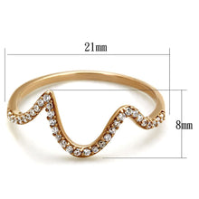 Load image into Gallery viewer, TS280 - Rose Gold 925 Sterling Silver Ring with AAA Grade CZ  in Clear