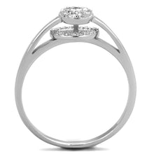 Load image into Gallery viewer, TS310 - Rhodium 925 Sterling Silver Ring with AAA Grade CZ  in Clear