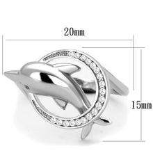 Load image into Gallery viewer, TS343 - Rhodium 925 Sterling Silver Ring with AAA Grade CZ  in Clear