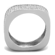 Load image into Gallery viewer, TS346 - Rhodium 925 Sterling Silver Ring with AAA Grade CZ  in Clear