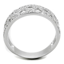 Load image into Gallery viewer, TS354 - Rhodium 925 Sterling Silver Ring with AAA Grade CZ  in Clear