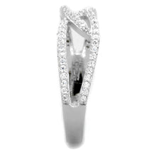 Load image into Gallery viewer, TS365 - Rhodium 925 Sterling Silver Ring with AAA Grade CZ  in Clear