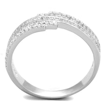 Load image into Gallery viewer, TS367 - Rhodium 925 Sterling Silver Ring with AAA Grade CZ  in Clear