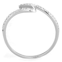 Load image into Gallery viewer, TS368 - Rhodium 925 Sterling Silver Ring with AAA Grade CZ  in Clear