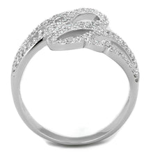 Load image into Gallery viewer, TS383 - Rhodium 925 Sterling Silver Ring with AAA Grade CZ  in Clear