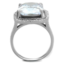 Load image into Gallery viewer, TS391 - Rhodium 925 Sterling Silver Ring with AAA Grade CZ  in Clear