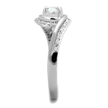 Load image into Gallery viewer, TS397 - Rhodium 925 Sterling Silver Ring with AAA Grade CZ  in Clear