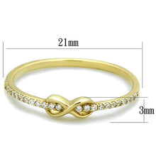 Load image into Gallery viewer, TS405 - Gold 925 Sterling Silver Ring with AAA Grade CZ  in Clear