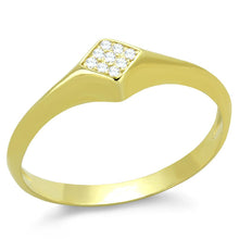 Load image into Gallery viewer, TS406 - Gold 925 Sterling Silver Ring with AAA Grade CZ  in Clear