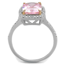 Load image into Gallery viewer, TS418 - Rose Gold + Rhodium 925 Sterling Silver Ring with AAA Grade CZ  in Rose