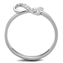 Load image into Gallery viewer, TS426 - Rhodium 925 Sterling Silver Ring with AAA Grade CZ  in Clear