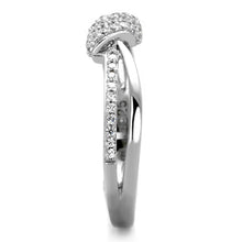 Load image into Gallery viewer, TS435 - Rhodium 925 Sterling Silver Ring with AAA Grade CZ  in Clear