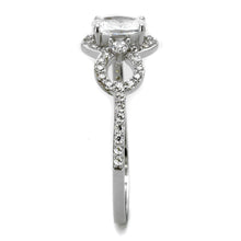 Load image into Gallery viewer, TS486 - Rhodium 925 Sterling Silver Ring with AAA Grade CZ  in Clear