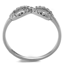 Load image into Gallery viewer, TS487 - Rhodium 925 Sterling Silver Ring with AAA Grade CZ  in Clear
