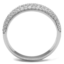 Load image into Gallery viewer, TS535 - Rhodium 925 Sterling Silver Ring with AAA Grade CZ  in Clear